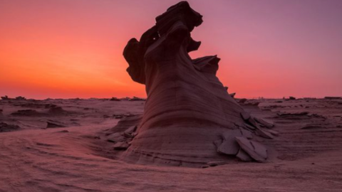 Dúna fósil en Abu Dhabi. (Instagram)