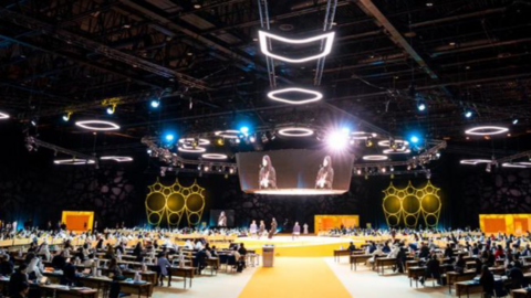 Un momento de la reunión de delegados de la Expo. (Dubai Media Office)