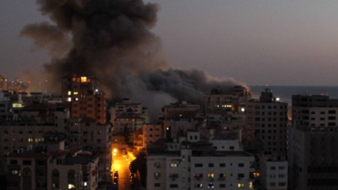 Una imagen de Twitter de los incidentes en Jerusalén.