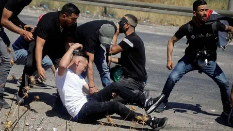 Manifestaciones en Naplusa, Cisjordania (Reuters)