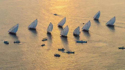 Regata de barcos tradicionales emiratíes. (WAM)