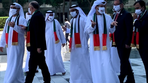 Un evento en Dubai durante la era del coronavirus. (EL CORREO)