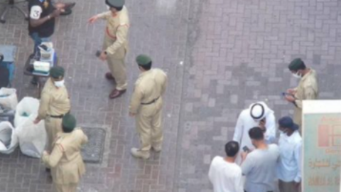 Una imagen tomada con un dron de la Policía de Dubai.