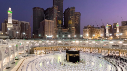 La Gran Mezquita de La Meca durante la pandemia del coronavirus. (Fuente externa)