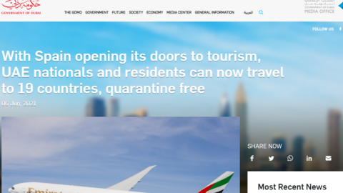 Publicación de Dubai Media Office este domingo.