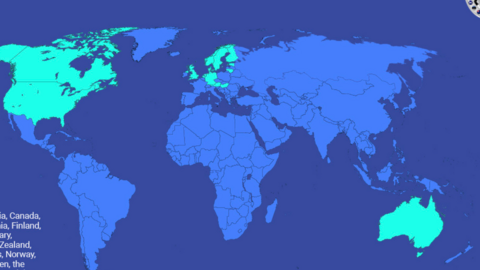 Europol difundió en Twitter el mapa de los países afectados por la red de delincuentes.