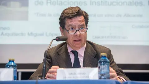 Íñigo de Palacio durante una conferencia. (Rafa Molina)