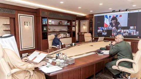 Un momento de la reunión de ayuda al Ejército del Líbano. (WAM)