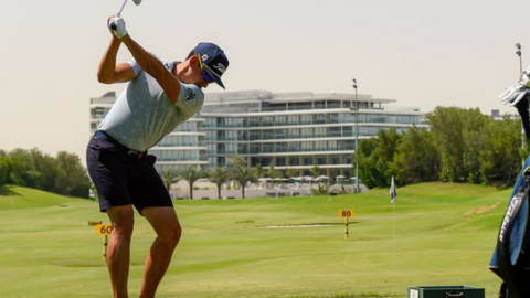 El golfista español en Dubai. (Gulf News)