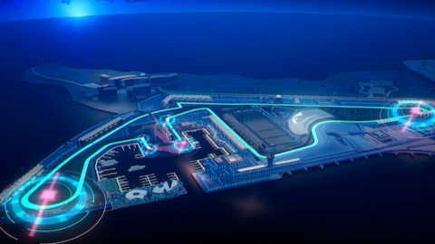Una recreación de los cambios en la pista del circuito de Yas Island. (Fuente externa)