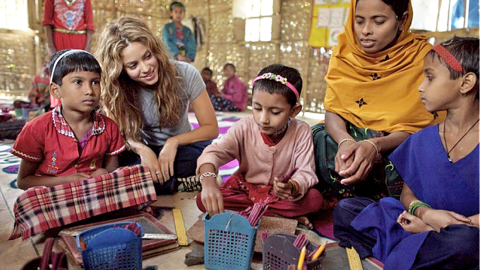 La acción humanitaria de Shakira ha sido reconocida por la Unicef, la ONU, la OIT y el Foro Económico Mundial. (Cedida)