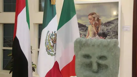 Banderas de México en Dubai. (EL CORREO)
