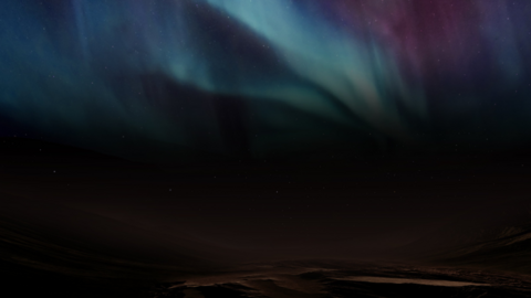 Dubai Media Office difundió esta imagen de la aurora marciana.