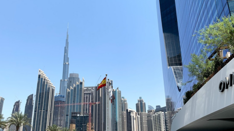 Entrada principal del hotel Me Dubai. (EL CORREO)