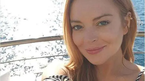 Lindsay Lohan celebró su 35 cumpleaños en Dubai el viernes. (Instagram)