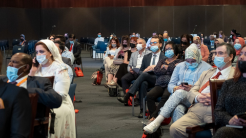 Un evento en Emiratos Árabes durante la pandemia. (Dubai Media Office)