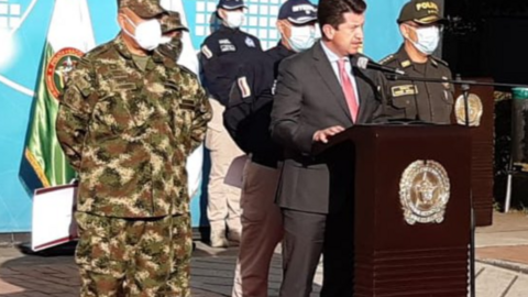 Conferencia de prensa de la Policía Nacional de Colombia. (Twitter)