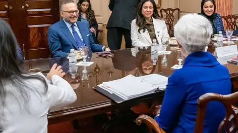 Anwar Gargash, durante la visita que ha protagonizado a Estados Unidos. (@AnwarGargash)