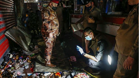 Imagen de Twitter del lugar del atentado