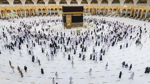 Una imagen de la Gran Mezquita de La Meca en la era del coronavirus. (WAM)