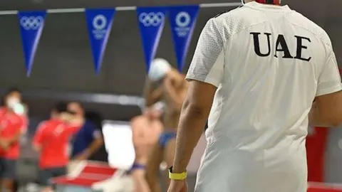 Miembro de la delegación de Emiratos en los Juegos Olímpicos de Tokio. (WAM)