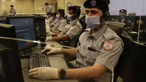 Sala de Control de la Policía de Abu Dhabi. (WAM)