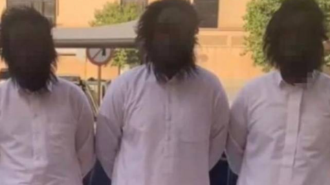 Una imagen de algunos de los detenidos difundida por la agencia de prensa saudí.