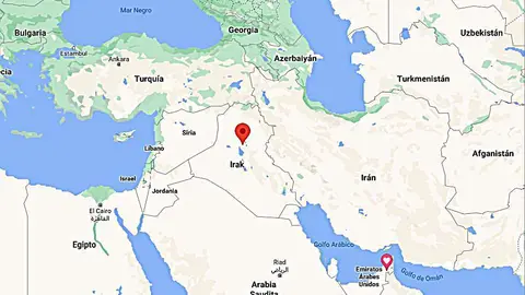 Localización de la gobernación de Saladino al norte de Bagdad en Irak. (Google Maps)