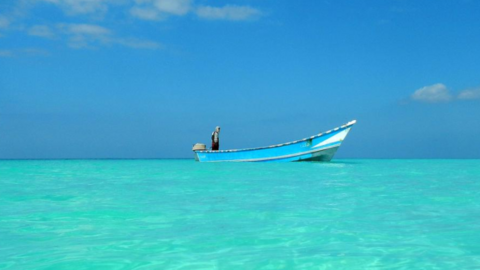 Un pescador en la isla yemení de Socotra. (Twitter)