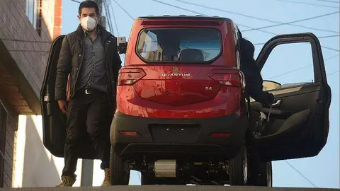 Vehículo eléctrico modelo E3 de la empresa boliviana Quantum Motors. (Fuente externa) 