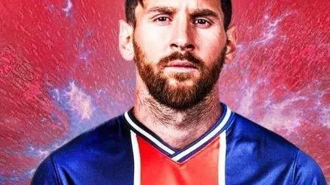 Un montaje de Messi con la camiseta del PSG. (Twitter)