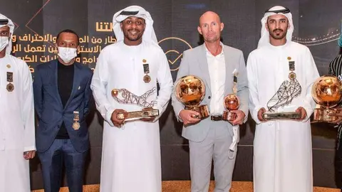 Una imagen de los premiados. (Twitter)