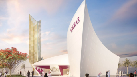El pabellón de Qatar en la Expo Dubai, diseñado por el español Santiago Calatrava.