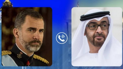 La agencia de noticias WAM publicó este montaje de la llamada entre España y Emiratos..