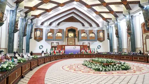 Una imagen de los asistentes a la Conferencia de Bagdad. (WAM)