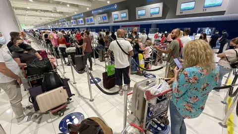 Imagen de la Terminal 2 del Aeropuerto Internacional de Dubai DXB en agosto de 2021. (EL CORREO)