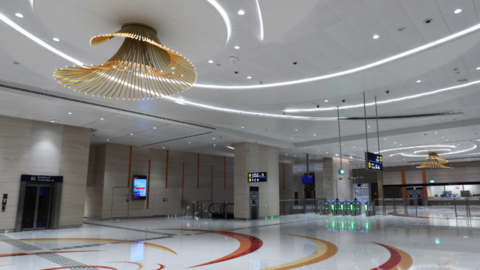 Dubai Media Office difundió esta imagen de la nueva estación de Metro.