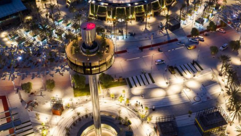 Una vista de las dos atracciones de la Expo Dubai 2020. (Twitter)