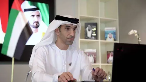 Thani Ahmed Alzeyoudi, ministro de Estado de Comercio Exterior de Emiratos Árabes. (WAM)