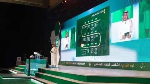 Un momento de la presentación de liga femenina de fútbol saudí. (Saudi Gazaette)