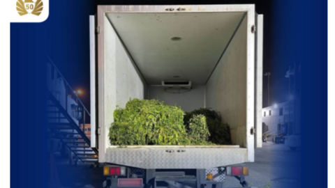 Aduanas de Dubai  difundió esta imagen del camión.