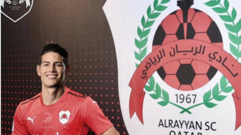 Una imagen de Twitter de James Rodríguez con el que podría ser su nuevo equipo.