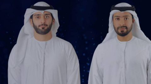 Abdullah Al Hammadi, izquierda, y Saleh Al Ameri participarán en el experimento en un centro de investigación ruso. (Centro espacial Mohammed bin Rashid)