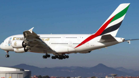 Un A380 de Emirates en Barcelona. (Fuente externa)