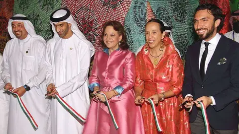 Momento de la inauguración oficial del Pabellón de México en Expo 2020 Dubai. (Richard Ramos)