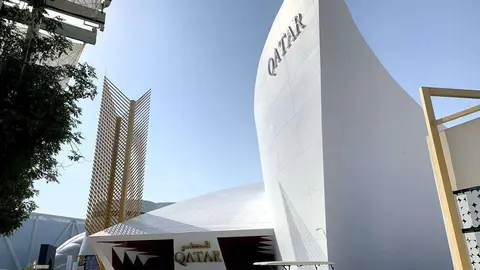 El pabellón de Qatar en la Expo Dubai, diseñado por el español Santiago Calatrava. (EL CORREO)