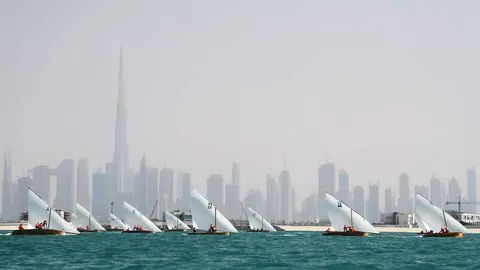 Una imagen de una regata en Dubai. (WAM)