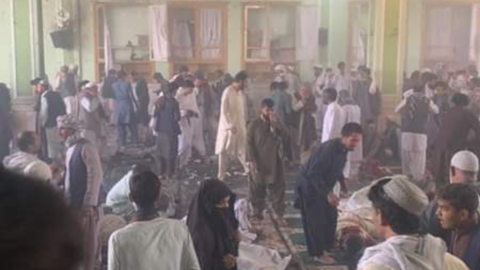 Una imagen de Twitter del lugar de la explosión.