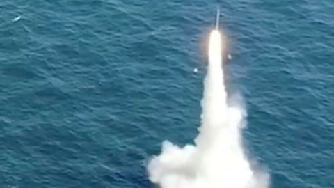 Una imagen de un misil del Ministerio de Defensa de Corea del Sur