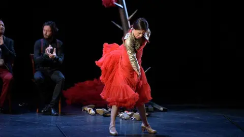 Olga Pericet, sobre el escenario durante uno de sus espectáculos. (Cedida)